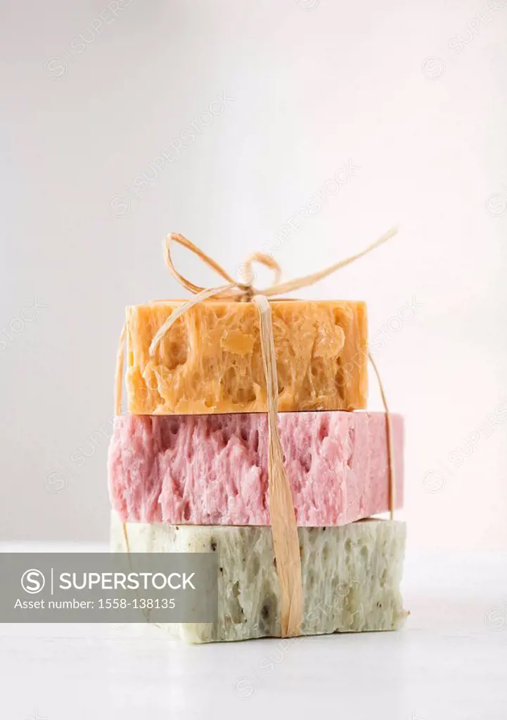 Soap-piece, stack, gift-bow,