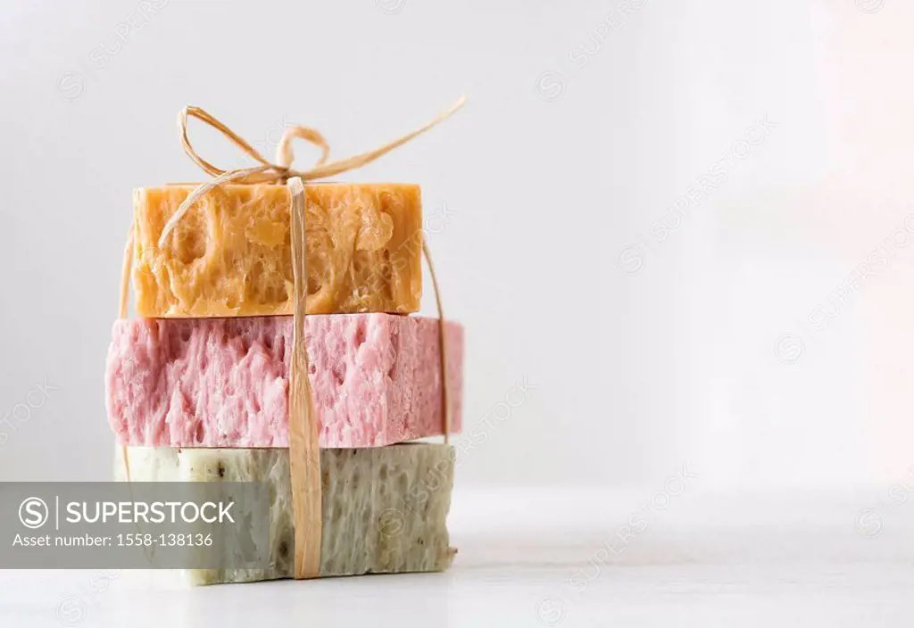Soap-piece, stack, gift-bow,