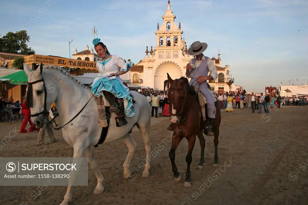 Spain, Andalusia, models street, riders, no El Rocio, Whitsun, release, Europe, tradition, tradition, culture, folklore, Pentecost, party, holiday, ce...