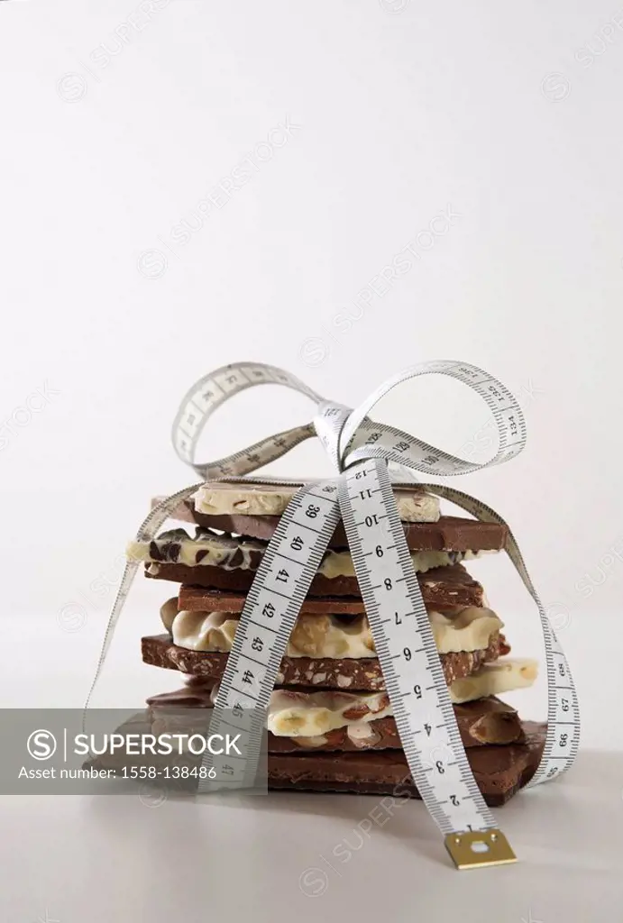 Chocolate, stack, measurement-band,