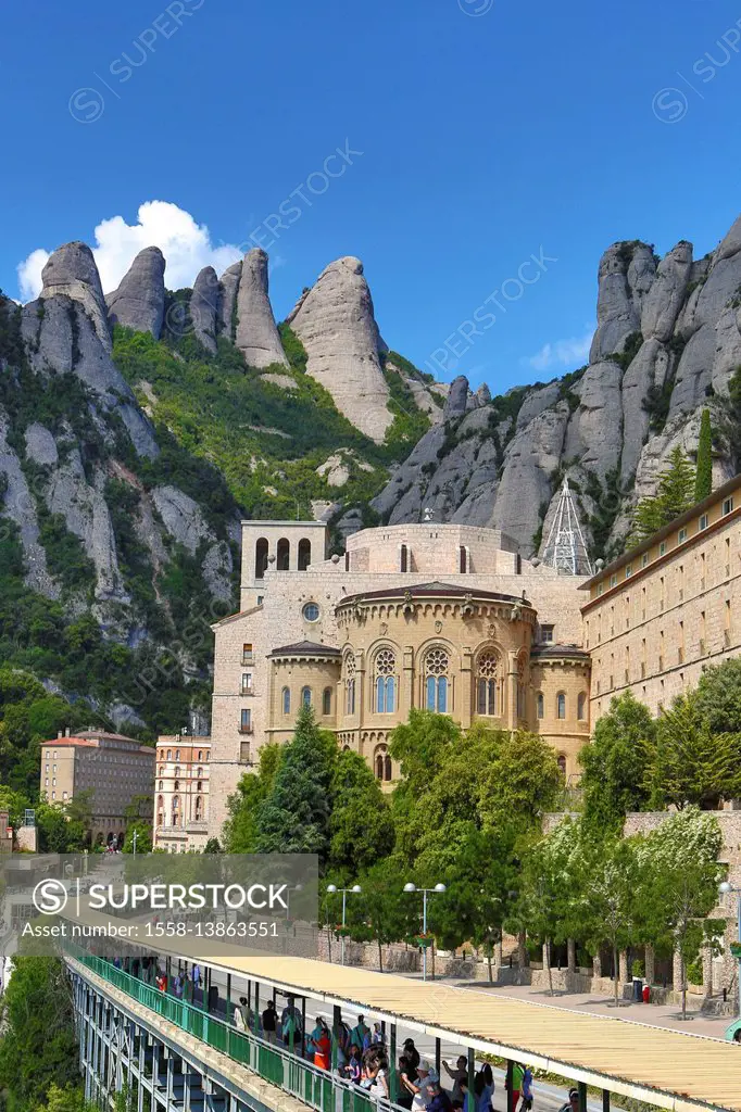 Spain, catalunya region, Barcelona Province, Montserrat Mountain, Montserrat Monastery,