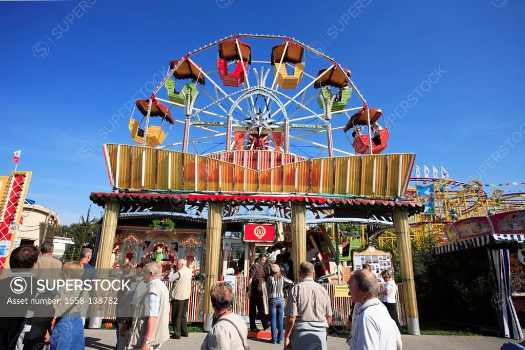 Germany, Bavaria, Munich, Oktoberfest, driving-business, Russian-wheel, visitors,
