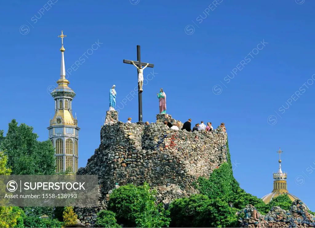 Poland, like Stary, Golgatha, visitors, cathedral, belfry, Sanktuarium, Schmerzensreiche madonna, Wielkopolska, Licheniu, place of pilgrimage, saint-f...