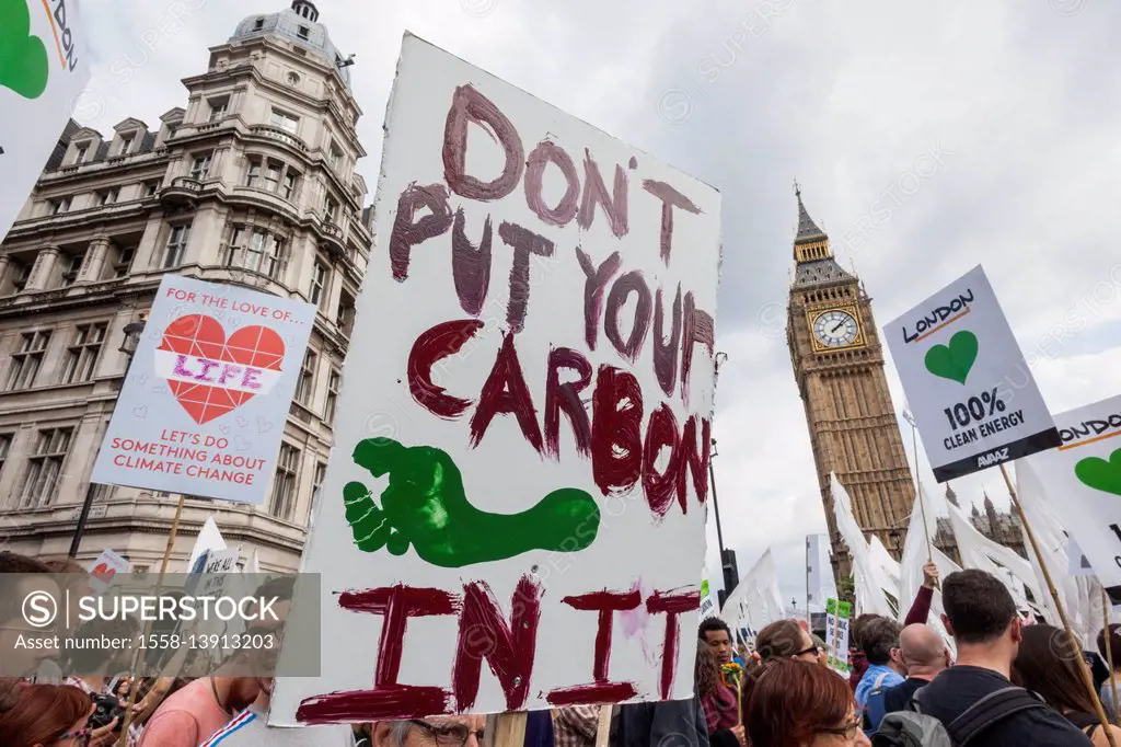 England, London, Westminster, Climate Change Demonstration