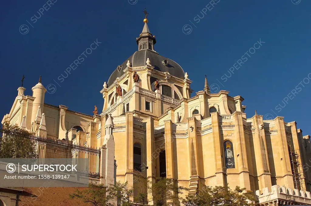 Spain, Madrid, cathedral Nuestra Senora de Almudena, rear,