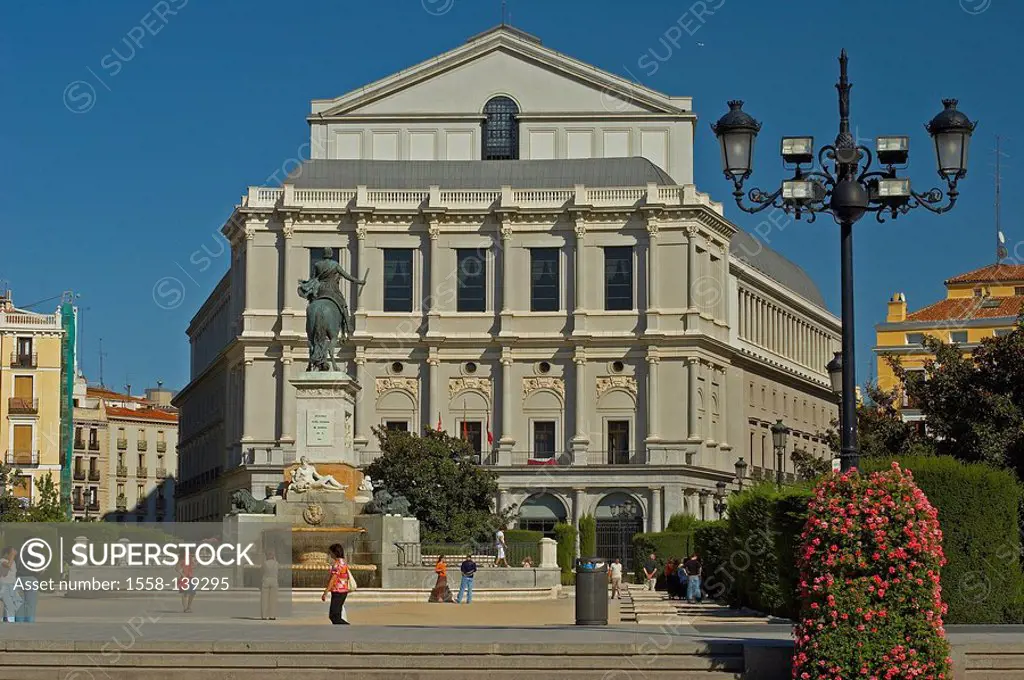 Spain, Madrid, Plaza de orient, state-opera, Teatro Real,