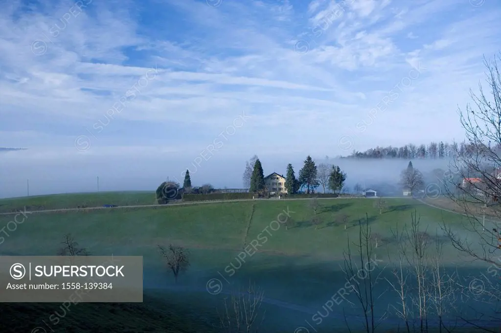 Switzerland, St  Gallen fog-sea,