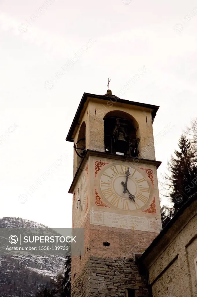 Steeple, Brione, Valle Verzasca, Tessin, Switzerland,