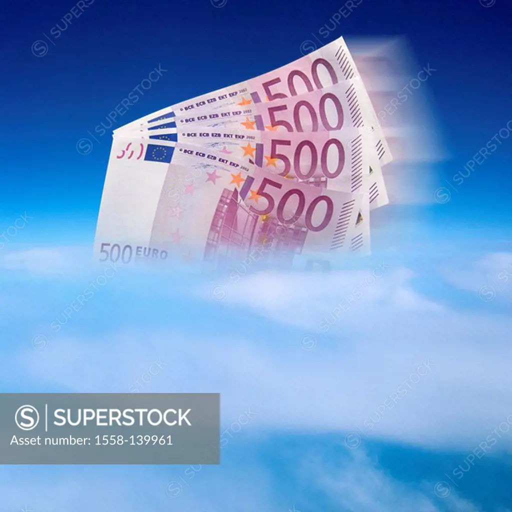 Money, bills, Euro, heaven,