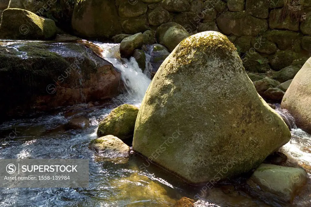 Nature, brook, stones, waterfall,