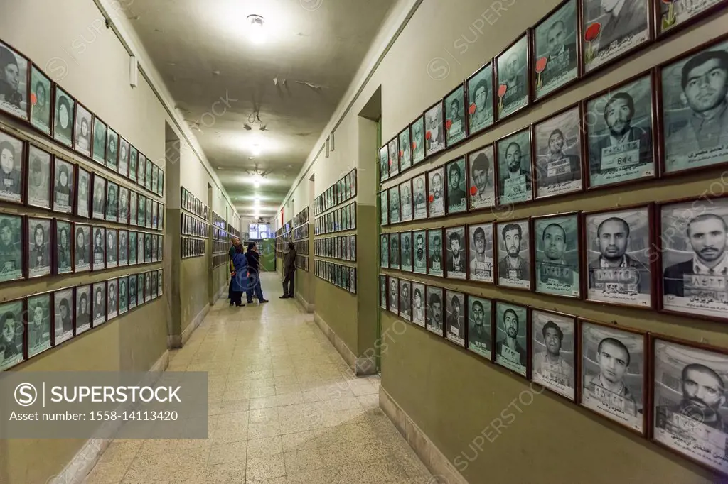 Iran, Tehran, Iran Ebrat Museum, former political prison of the Shah's secret police, SAVAK, photographs of former prisoners
