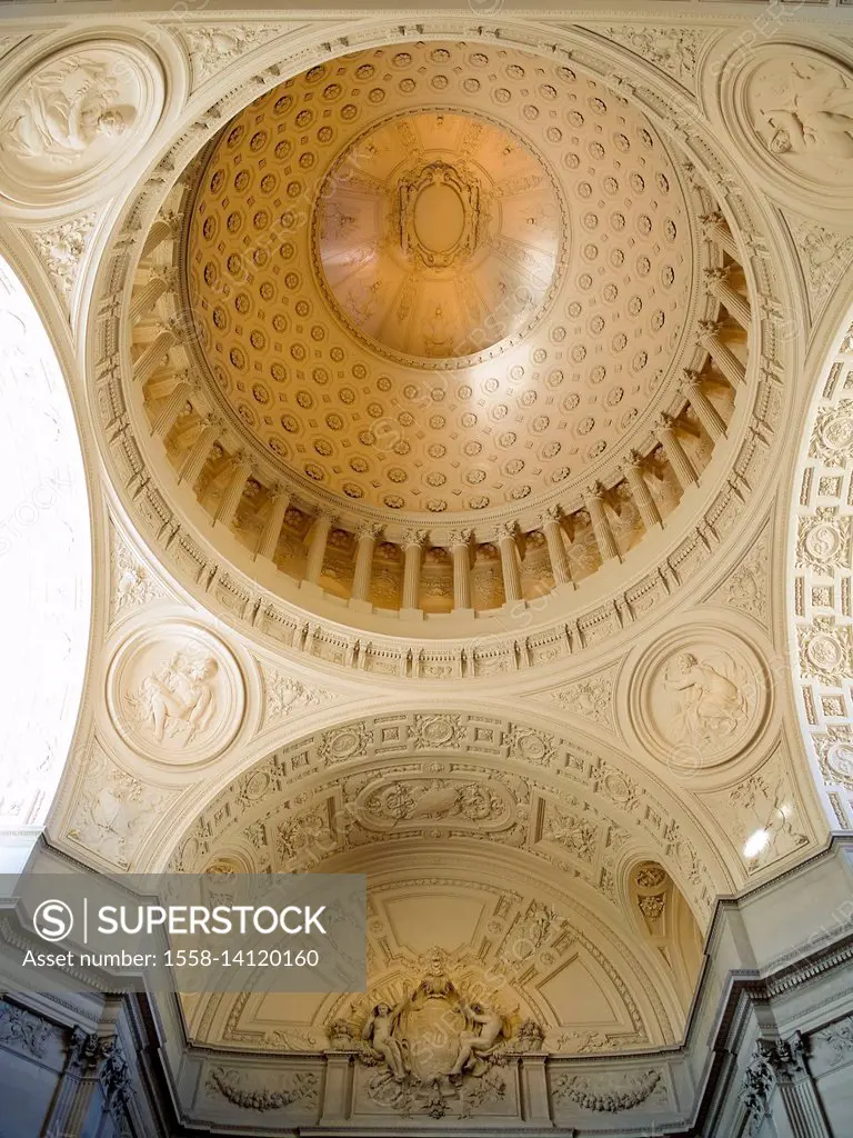 Dome Ceiling, Beaux Arts Style, The City Hall, San Francisco, California, USA