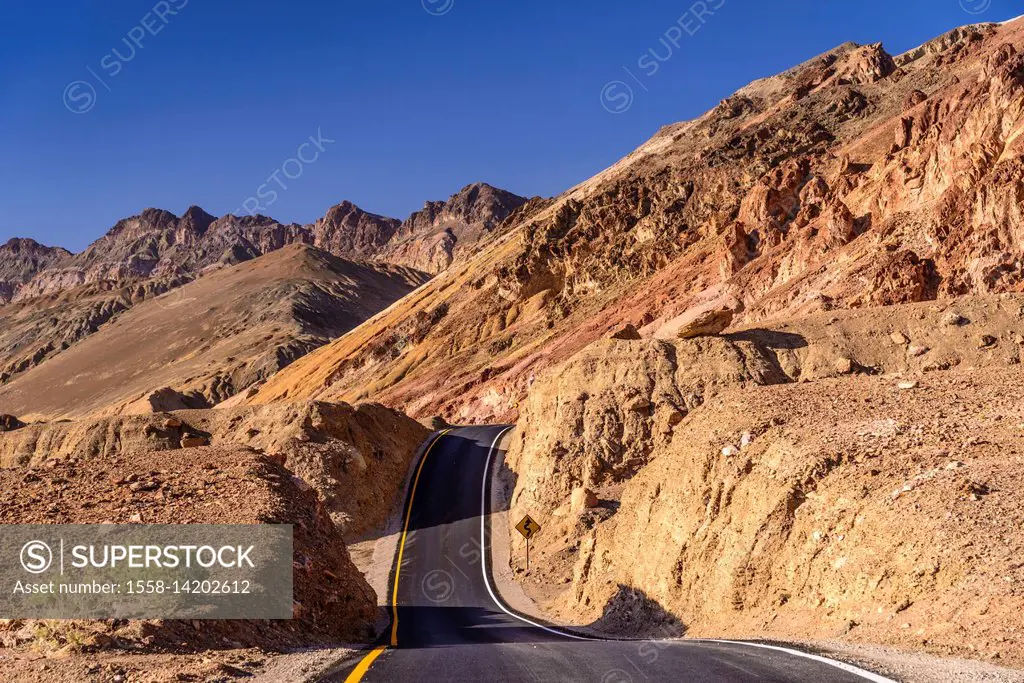 The USA, California, Death Valley National Park, Artists drive