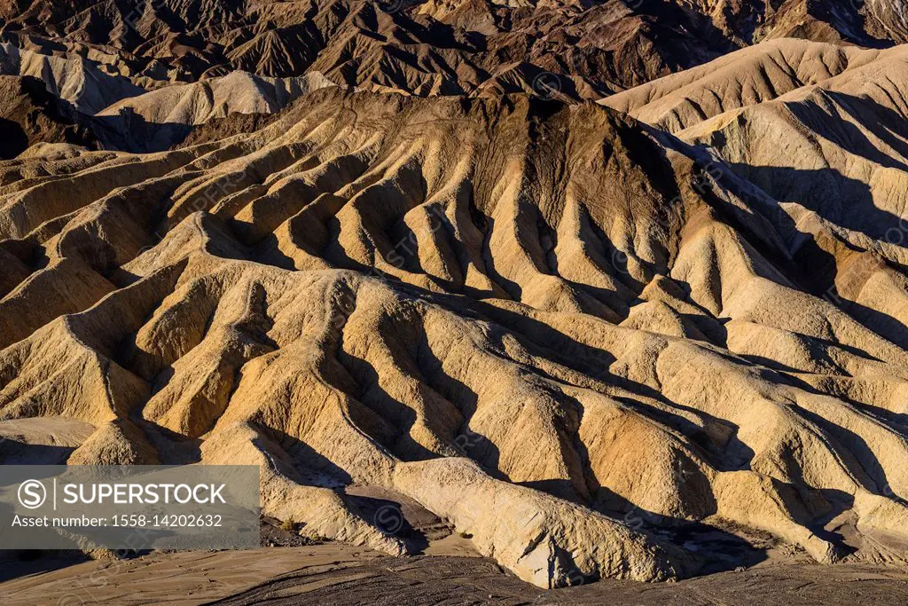The USA, California, Death Valley National Park, Zabriskie Point, badlands