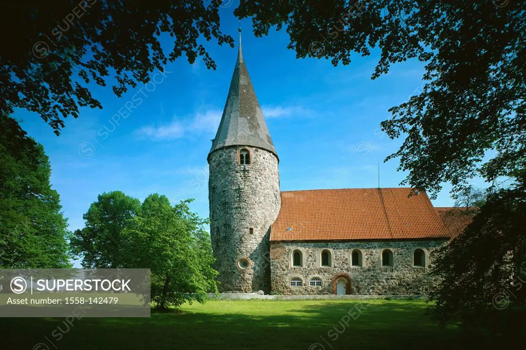 Germany, Schleswig-Holstein, Ratekau, field-stone-church, Northern Germany, sight, buildings, construction, architecture, Lord´s house, sacral-constru...