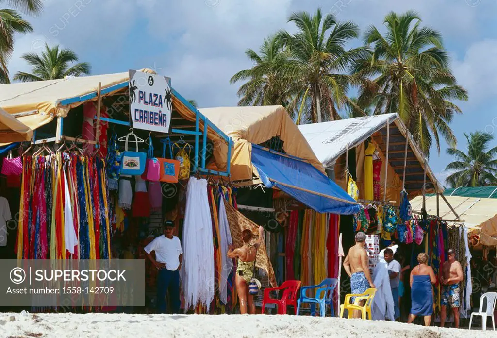 Dominican republic, Punta Cana, Playa Bavaro, souvenir-businesses, Caribbean, beach, sandy beach, sale-alms, sale, souvenirs, swim-suit, cloths, touri...