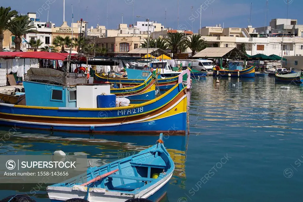 Malta, Marsaxlokk, harbor, fisher_boats