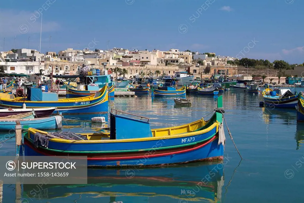 Malta, Marsaxlokk, harbor, fisher_boats