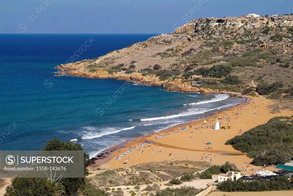 Maltese islands, island Gozo, Ramla Bay, beach,