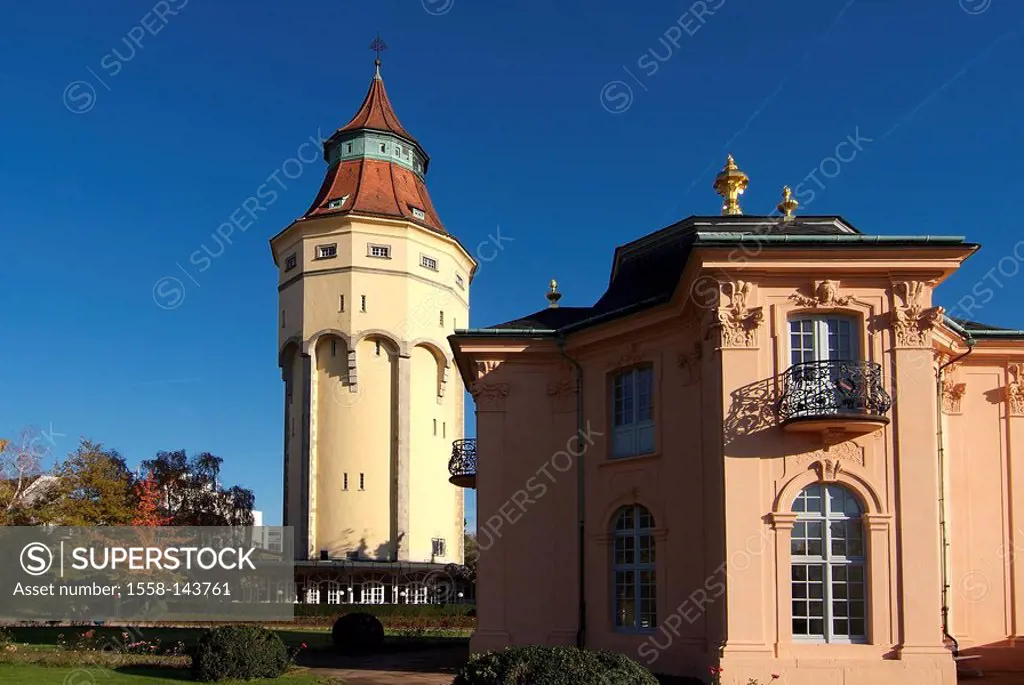 Germany, Baden_Württemberg, Rastatt, Pagoden_castle, water_tower