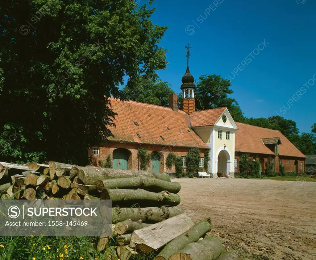 Germany, Schleswig_Holstein, Damp, property Damp, Northern Germany, farm, estate, buildings, architecture, brick, brick_architecture, brick_house, cou...