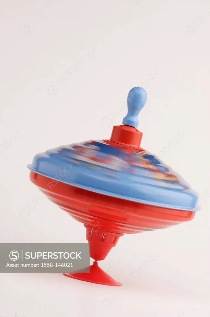 humming_top, red_blue, movement, blur, toy, toy, sheet metal_toy, childhood, spin, plays rotation, Fliehkraft object_shot clipping_path,