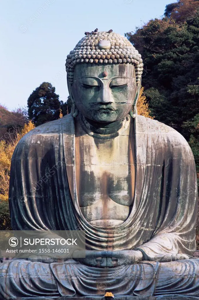 Japan, Kamakura, big Buddha Daibutsu, autumn, series, Asia, Honshu, Tokyo, Buddhastatue, statue, statue, bronze_statue, sight, attraction, destination...