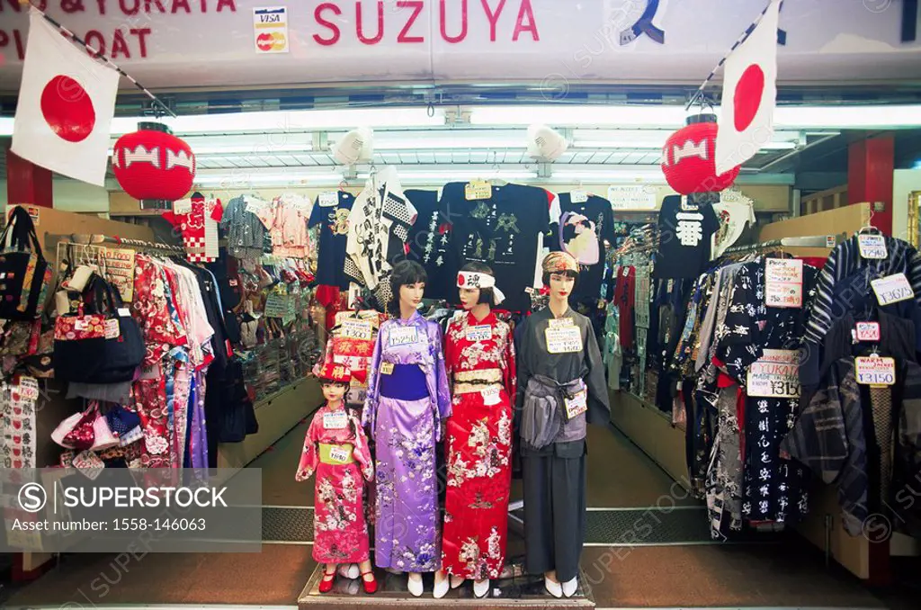 Japan, Tokyo, Nakamise Dori streets, shopping center, detail, Asia, East_Asia, Honshu, business, clothing_business, dummies, economy, retails, shoppin...