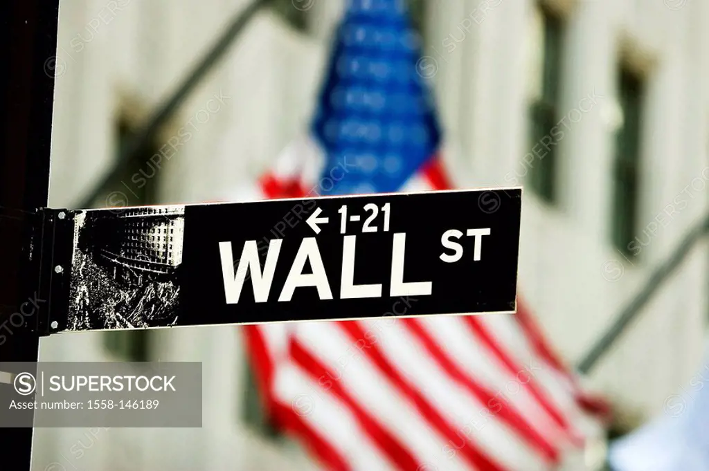 usa, New York city Financial District streets_sign embankment streets North America, North America, metropolis, metropolis, district, Manhattan, stock...