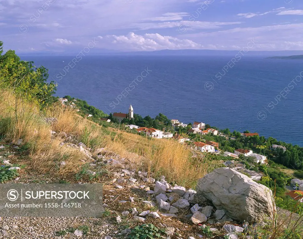 Croatia, Dalmatia, Brela, coast_landscape, destination, coast, landscape, place, heaven, clouds, Adriatic Sea, lake,view, horizon, stones, rocks, dese...