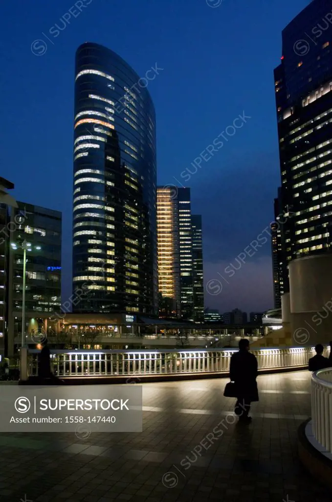 Japan, Tokyo, east Side, high_rises, Shinagawa station, people, evening, series, Asia, East_Asia, Honshu, city, city, metropolis, skyscrapers, busines...