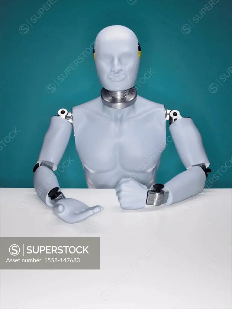 crashtestdummy, sitting, gesture, crashtest_dummy hold out hand, semi_portrait, jointed doll limbs, joints, movable, test_doll, doll, attempt_doll, du...