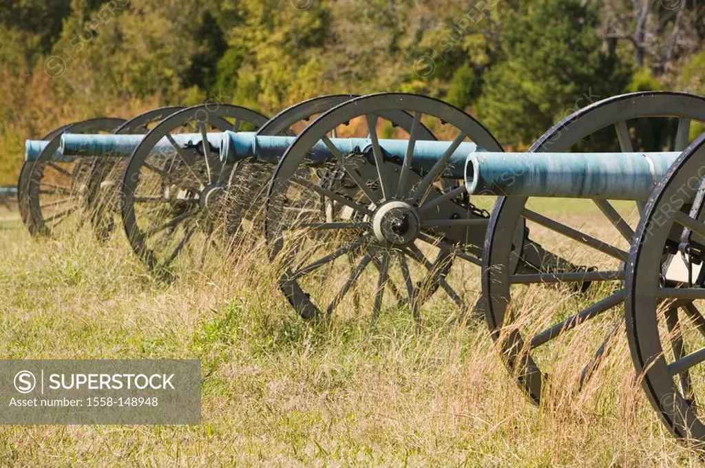 usa, Tennessee, Shiloh, battlefield, cannons, museum, close_up