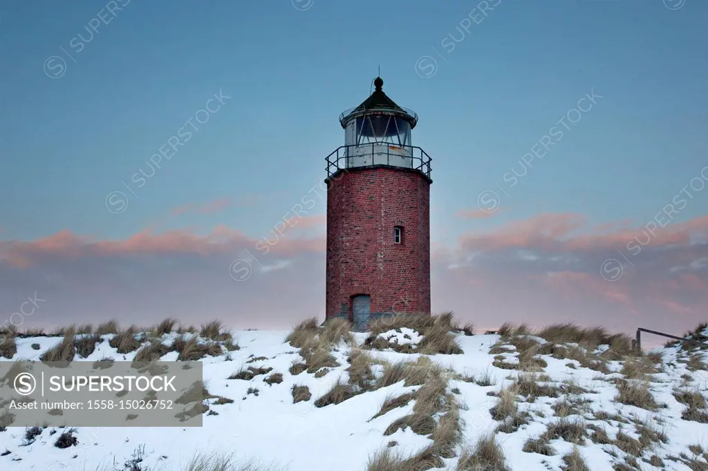 Winter scenery on the island Sylt, the North Frisians, Schleswig - Holstein, Germany,