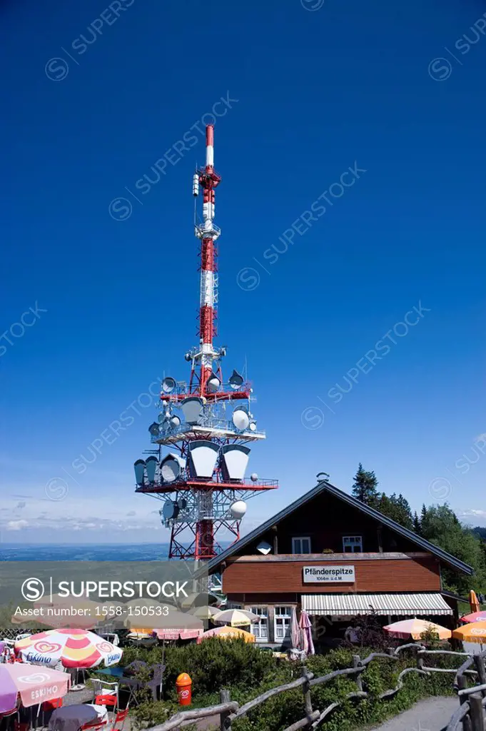 Austria, Vorarlberg, Bregenz, deposits, inn, view_terrace, transmitter, Lake Constance,