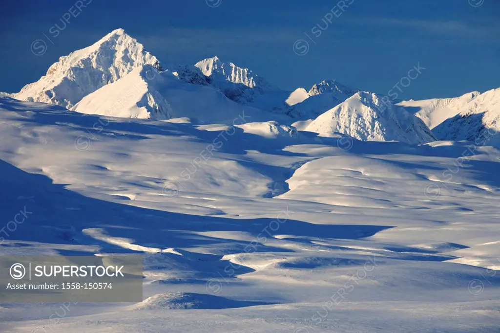 Canada, Alaska, Yukon Territory, Tatshenshini_Alsek Provincal park, mountains, winter, North America, mountain scenery, landscape, mountains, snow_cov...