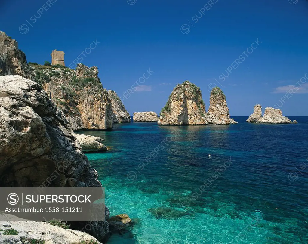 Italy, Sicily, Tonnara di Scopello, rock_coast, island, coast_region, coast, rocks, rock_formations, lake,destination, tourism, nature, deserted,