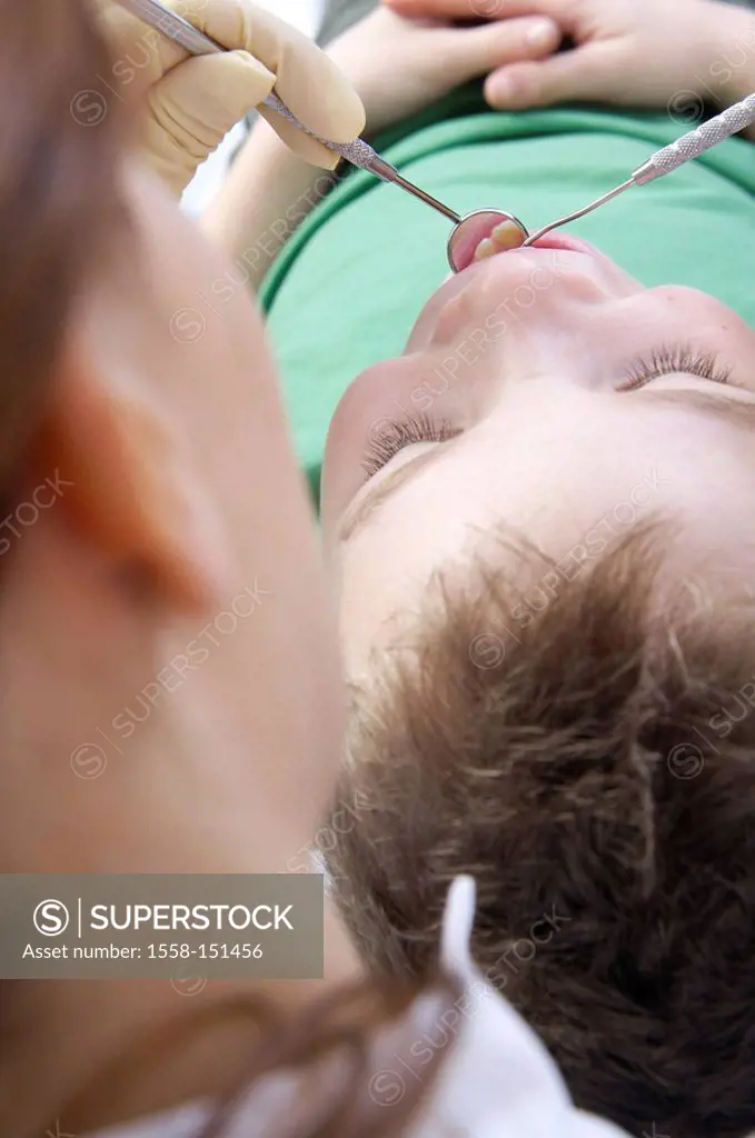 Dentist, boy, control_examination, detail, top view, series, people, doctor, child_dentist, woman, doctor, child, patient, health, illness, practice, ...
