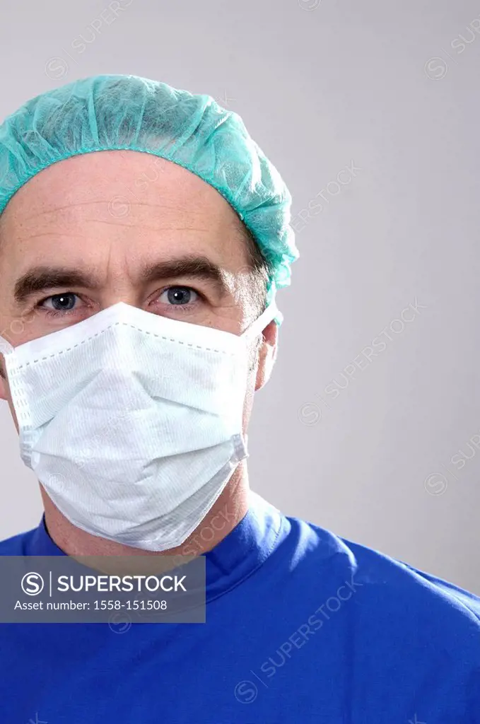 surgery_doctor, portrait, series, broached people, man, surgeon, doctor, doctors, seriously, concentration, scrubs, face mask, anesthetist, surgery, b...