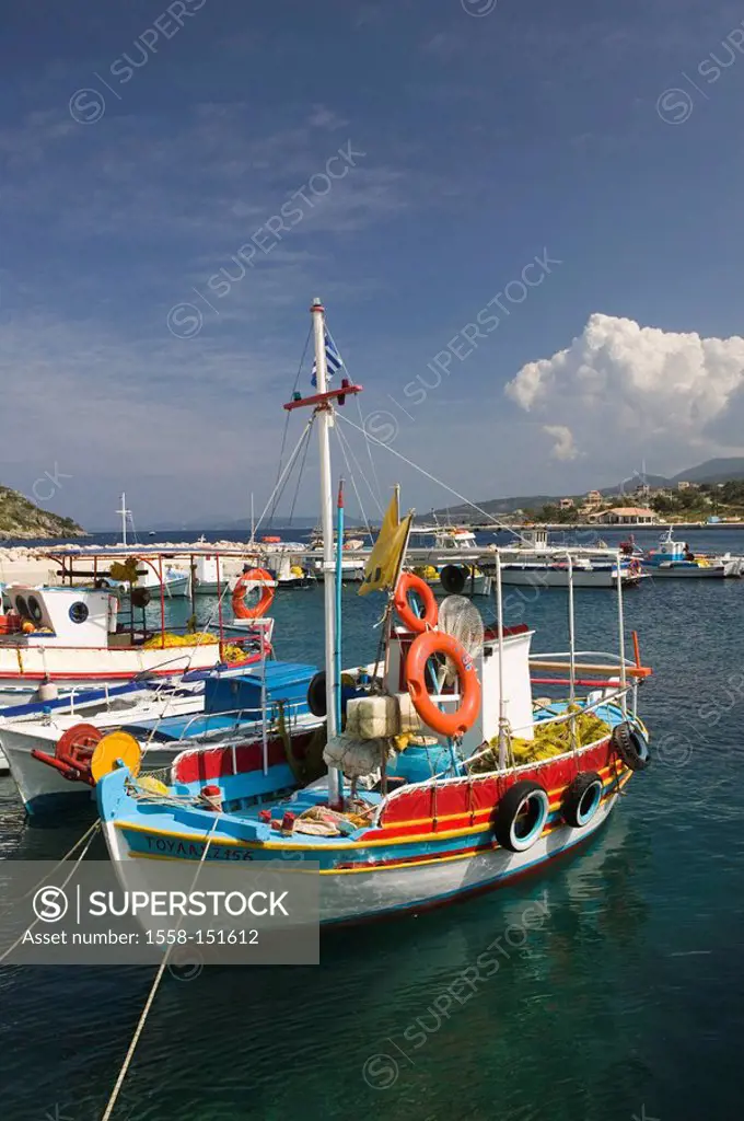 Greece, Ionic islands, island zakynthos, Agios Nikolaos, harbor, boats, Europe, destination, Mediterranean_island, Mediterranean, sea,water, fisher_bo...