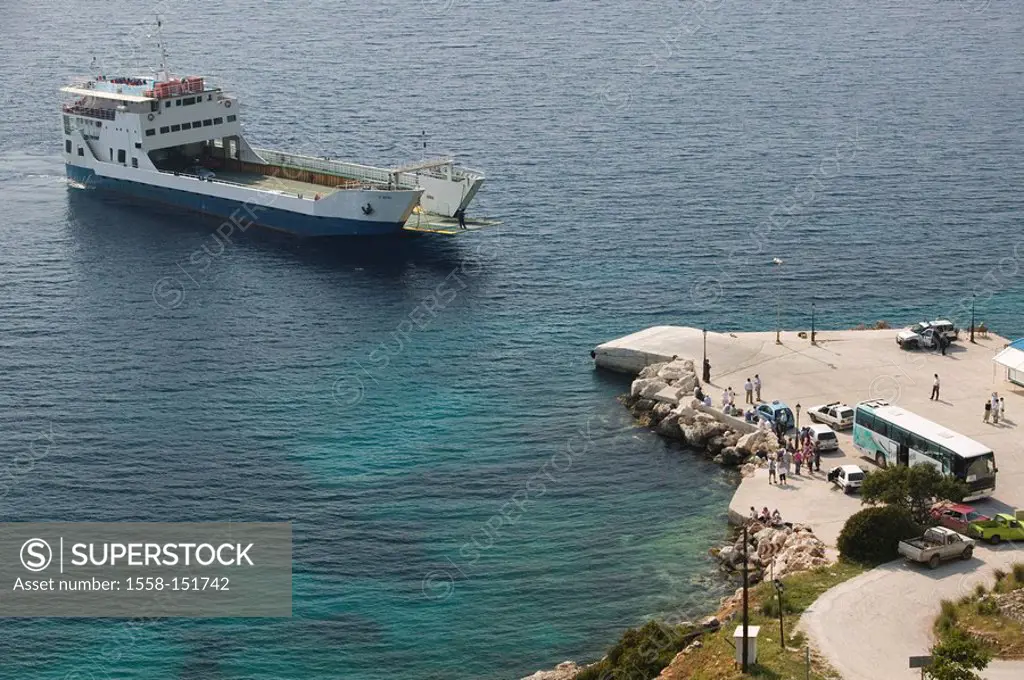 Greece, Ionic islands, island Ithaka, Piso Aeto, landing place, ferry, Europe, Mediterranean_island, destination, sea, Mediterranean, water, harbor, s...