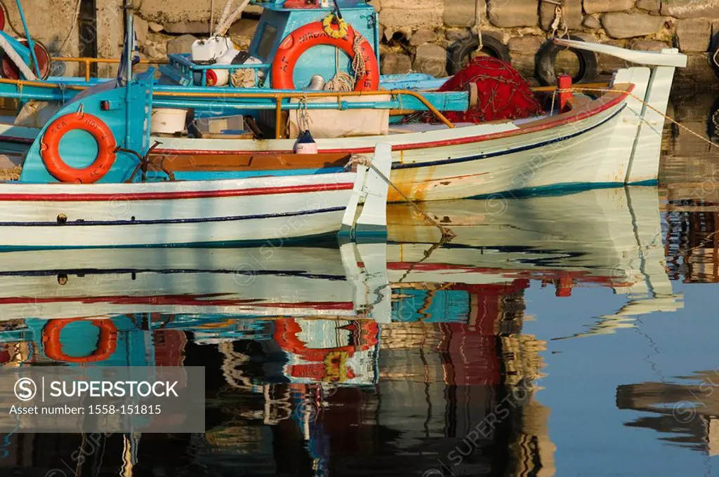 Greece, island lesbos, Mithymna, harbor, boats, dusk, Europe, Mediterranean_island, sea, Mediterranean, destination, city, port, fisher_harbor, fisher...