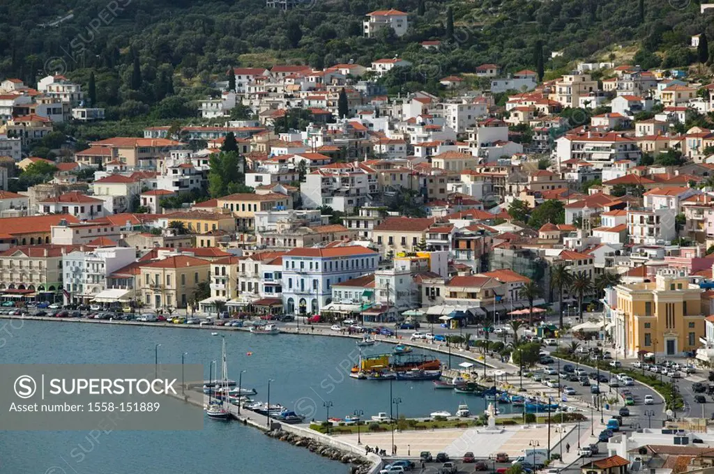 Greece, island samos, Samos_city, city view, harbor, Europe, Mediterranean_island, destination, island_capital, city, port, houses, boats, sea, Medite...