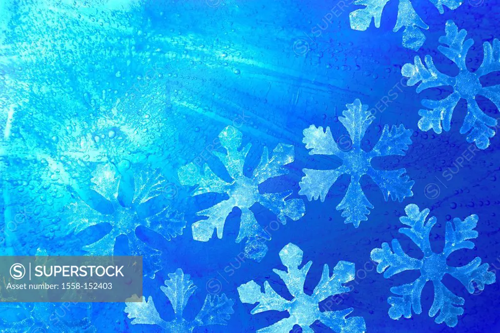 Surface, blue, ice_crystal, back light, water_drops, windows, slice, snow_crystal, ice_flowers, crystal, forms, different, structure, ice, cold, frost...