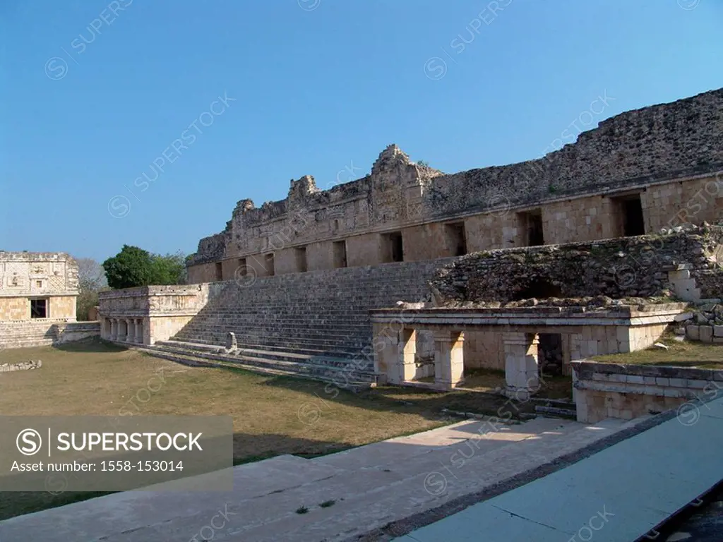 Mexico, Yucatan, Uxmal, temple_installation, ruins, maya_culture, Casa de read ruin_place, maya_culture, Maya, Maya_site, Monjas, Central America, his...