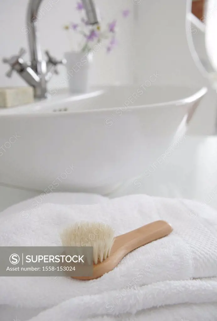 Sill life, bathrooms, wash_basins, towel, brushing, bath, faucet, wash_table, face_brush, health, body_care, face_care, Peeling, purity, cleanliness, ...