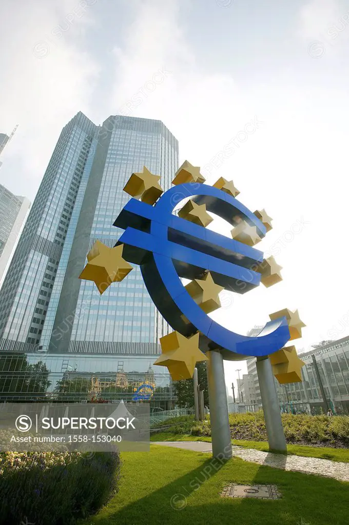 Germany, Hesse, Frankfurt am Main, European central bank, European Central Bank, Euro_signs, Europe, economy, finances, bank_buildings, bank_quarter, ...