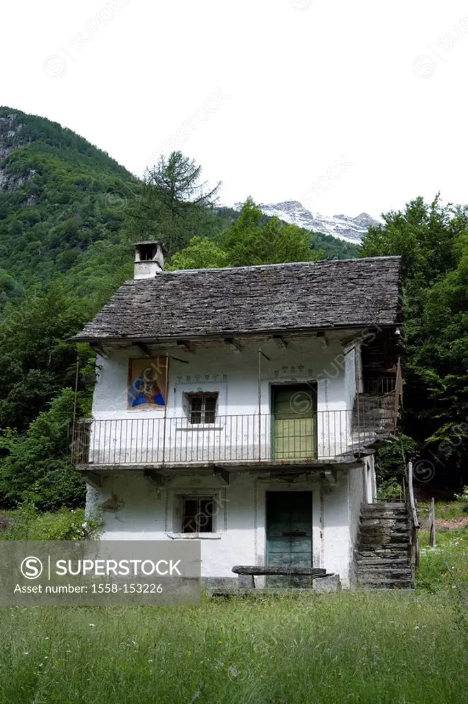 Switzerland, Tessin, Valle Verzasca, Gerra, Tessiner house