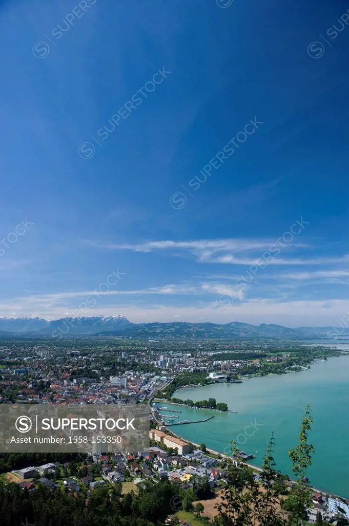 Austria, Vorarlberg, Bregenz, panorama, city view