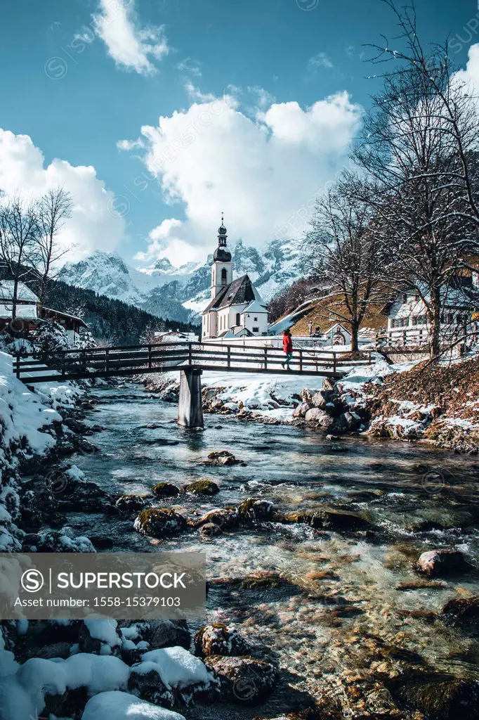 Germany, Bavaria, Berchtesgadener Land (district), Ramsau, Parish Church Saint Sebastian